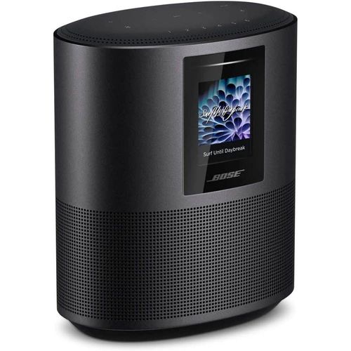 Parlante Bose Home Speaker 500, conexión bluetooth y wifi, control táctil, pantalla LED en color, micrófono integrado, entrada auxiliar, color Negro