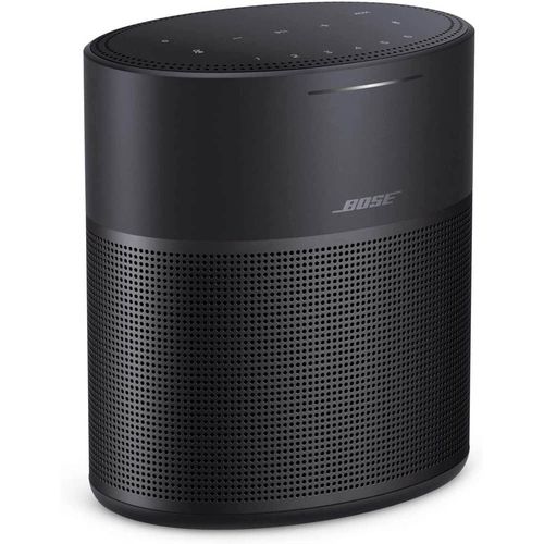 Parlante Bose Home Speaker 300, conexión bluetooth y wifi, sonido 360°, controles táctil, micrófono incorporado, entrada auxiliar, color Negro