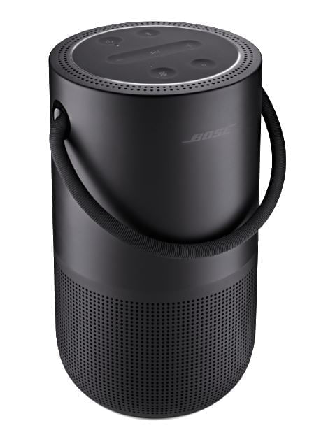 Parlante bluetooth BOSE HOME PORTABLE, wifi, control de voz, audio 360°, resistente al agua, controles tátil, asa de transporte, color Negro