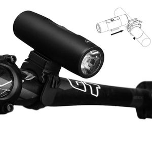 Luz blanca frontal recargable LED 300 lúmenes, 5 modos de iluminación, de alumino, hasta 5 horas de uso continuo, recargable via USB, base ajustable