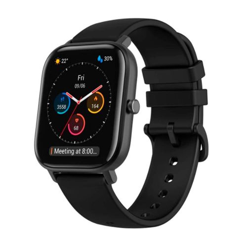 Smartwatch Amazfit GTS, pantalla amoled de 341 ppi, cuerpo de metal,duración de la batería de 14 días, resistencia al agua de 5 atm, color negro