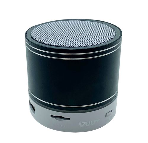 Parlante Bluetooth portátil para escritorio, con luces led, puerto USB, MicroSD, controles de música, micrófono incorporado, color negro