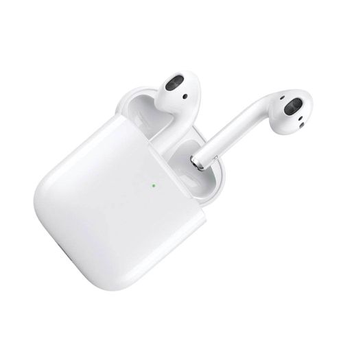 Audífono Bluetooth True Wireless Airpods (2da generación) estuche de carga inalámbrica, carga rápida, controles táctil para música y llamadas, Siri