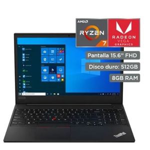 Laptop Lenovo ThinkPad E595 15.6", Procesador AMD Ryzen 7-3700U, 512GB SSD, 8GB RAM, Sistema Operativo Windows 10 Pro