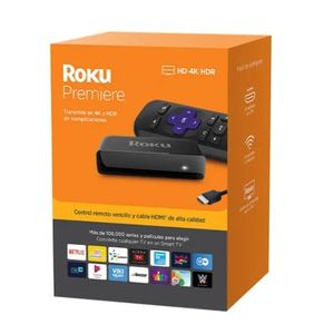 Convertidor a Smart TV Roku Premiere, Reproductor Streaming Portátil 4K, Con control remoto para TV, Incluye Cable HDMI de Alta Velocidad