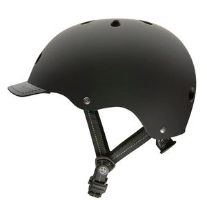 Casco Street talla L color negro, carcasa duradera de ABS moldeado por inyección con espuma EPS y visera desmontable, tamaño de cabeza: 60-64 cm