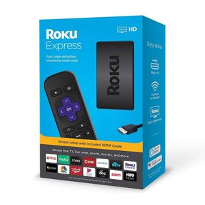 Convertidor a Smart TV Roku Express, Reproductor Streaming Portátil con control remoto para TV, Incluye Cable HDMI de Alta Velocidad