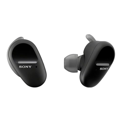 Audífonos Bluetooth True Wireless WF-SP800N con Noise Cancelling, IP55 Resistente al agua, micrófono incorporado, Extra Bass, con ajuste seguro, Negro
