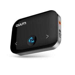 Adaptador de audio Bluetooth 2 en 1, Modo Transmisor y Modo Receptor, Micrófono incorporado para llamadas, conector auxiliar 3.5mm, Negro