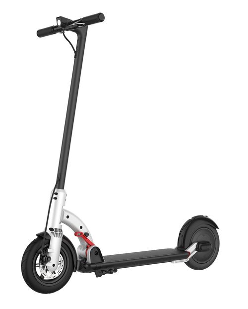 Scooter eléctrico N4 blanco, autonomía 20km, vel. máx. 25 km/h, motor 300W, llantas de 8.5" con cámara, tolerancia 100kg, freno de disco, pantalla LED