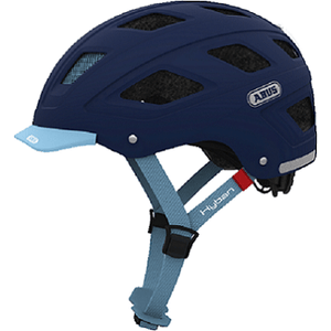 Casco Hyban Core talla M/L color azul, con visera extraíble, luz trasera led, ventilación y acolchado extraíble y lavable, tamaño de cabeza: 56-61 cm