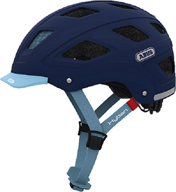 Casco Hyban Core talla M/L color azul, con visera extraíble, luz trasera led, ventilación y acolchado extraíble y lavable, tamaño de cabeza: 56-61 cm