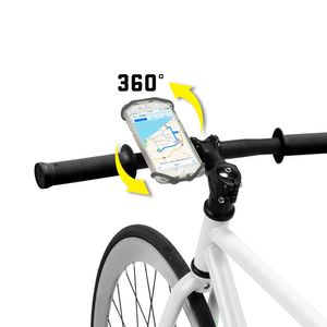 Soporte giratorio 360° para manillar de scooter/bicicleta Wraptor, adaptable a teléfonos grandes, correa universal, sujeta el teléfono de forma segura