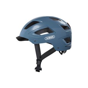 Casco Hyban 2.0 Glacier Blue talla L, carcasa rígida ABS, luz led grande, 5 entradas y 8 salidas de aire, rueda de ajuste, tamaño de cabeza (56-61 cm)