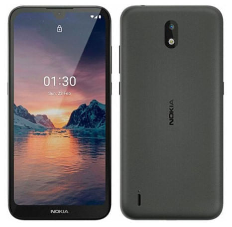 Celular NOKIA 1.3, cámara principal de 8MP, cárama frontal de 5MP, memoria interna 16gb, RAM 1GB, pantalla de 5.7" HD, gris