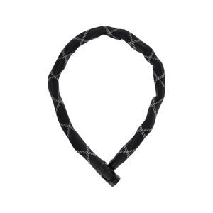 Cadena cuadrada 6210/85 de 6mm negro con funda de malla funcional flexible, tejido resistente a la intemperie y a los líquidos, bloqueo con llave