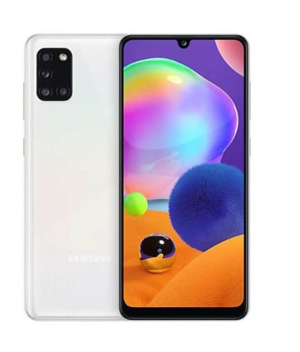 Galaxy A31 Blanco, Dual Sim, 4 Cámaras, Cámara principal 48MP, 64GB de Memoria y 4GB de RAM, Batería 5,000 mAh con carga rápida de 15W, Pantalla 6.4"