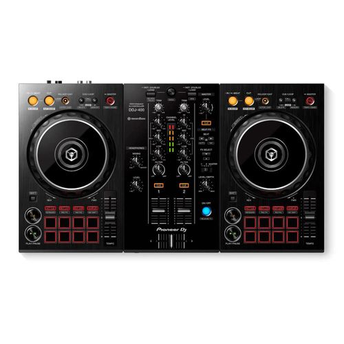 Pioneer DJ Controlador DDJ-400 DE 2 Canales para REKORDBOX, diseño de Club, efectos profesionales Beat FX, tarjeta de sonido incorporada, puerto USB