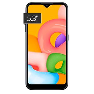 Celular Samsung A01 Core, pantalla de 5.3", cámaras 8MP/5MP, almacenamiento 16GB, RAM 1GB, negro