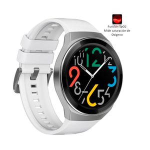 Smartwatch Huawei GT 2E, pantalla amoled, 85 modos de entrenamiento, GPS, 4GB memoria, compatible Android e IOS, blanco