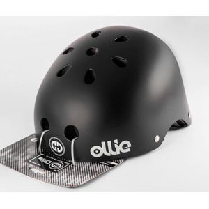 Casco Ollie estilo urbano talla M color negro mate, regulable, correa ajustable, 11 vías de ventilación, EPS, tamaño de cabeza 54-58 cm