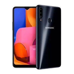 Galaxy A20S, color negro, cámara triple, cámara principal 13MP, 32GB de memoria, 3GB de RAM, batería de 4,000 mAh con carga rápida, pantalla de 6.5"