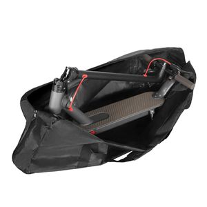 Bolsa para transporte de scooter, color negro, tela impermeable, portátil, 110x45x50cm, con correa de mano doble reforzada