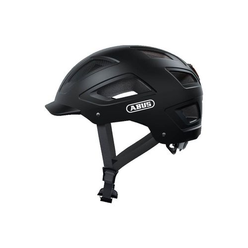 Casco Hyban 2.0 Velvet Black talla L, carcasa rígida ABS, luz led grande, 5 entradas, 8 salidas de aire, rueda de ajuste, tamaño de cabeza (56-61 cm)
