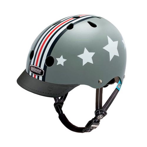 Casco Little Silver Fly talla XS, exterior duro hecho de ABS 360° reflectante, EPS en el interior, 3 juegos de espuma, tamaño de cabeza: 48-52 cm