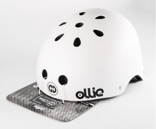 Casco Ollie estilo urbano talla M color blanco mate, regulable, correa ajustable, 11 vías de ventilación, EPS, tamaño de cabeza 54-58 cm